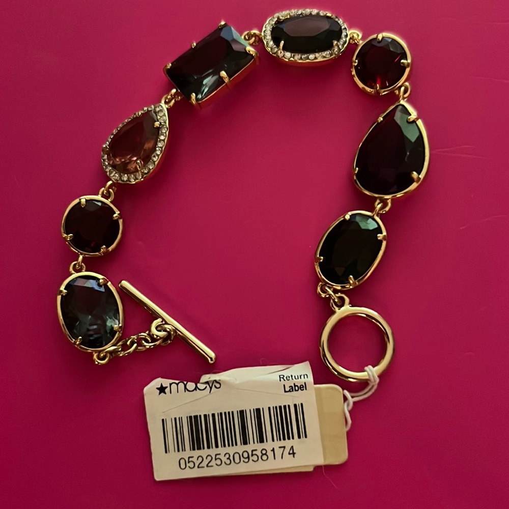 Gold with multi colored jewel bracelet